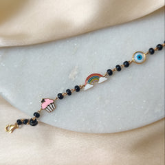 Cupcake Rainbow Evil Eye Nazariya 2.68 Grams Single Piece, 18KT Gold