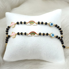 Cupcake Rainbow Evil Eye Nazariya 2.68 Grams Single Piece, 18KT Gold