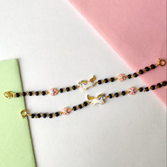 Flower Unicorn Flower Nazariyas 5.42 Grams a Pair, 18KT Gold