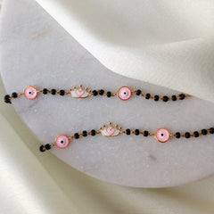 Evil Eye Crown Evil Eye (Enamel) Nazariyas 4.5 Grams Pair, 18KT Gold