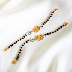 Feet Evil Eye Nazariyas 4.93 Grams a Pair, 18KT Gold