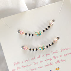 Flowers With Butterfly Nazariyas 5 Grams A Pair, 18KT Gold