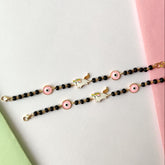 Unicorn Evil Eye (Enamel) Nazariya 4.8 Grams A Pair, 18KT Gold