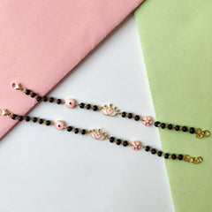 Crown Flower Evil Eye Nazariya 5 Grams A Pair, 18KT Gold