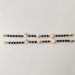 Crown Flower Evil Eye Nazariya 4.8 Grams A Pair, 18KT Gold