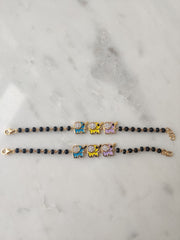 Three Elephant Nazariya 6.964 Grams a Pair, 18KT Gold