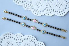 Evil Eye Crown Nazariya 4.5 Grams a Pair, 18KT Gold