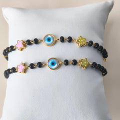 Evil Eye Star Charm Nazariya 4.12 Grams a Pair, 18KT Gold