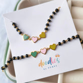 Tricolor Hearts Nazariya 4.22 Grams a Pair , 18KT Gold