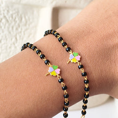 Four-Leaf Clover Good Luck Nazariya 2.54 Grams a Pair , 18KT Gold