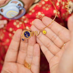 Sun,Moon and Stars Personalised Chain 8.55gm, 18KT Gold
