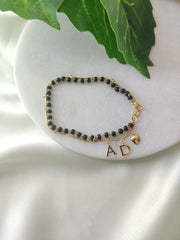 Personalized Initial Hand Mangalsutra 3.5 Grams, 18kt Gold