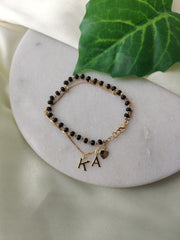 Personalized Initial Hand Mangalsutra 3.5 Grams, 18kt Gold