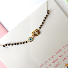 Evil Eye Protection Hand Mangalsutra 5 Grams, 18kt Gold