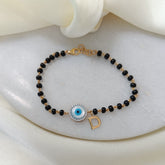Evil Eye Initial Hand Mangalsutra 3.5 Grams, 18kt Gold