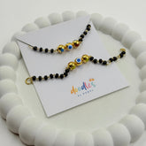 Tiny Guardian Evil Eye Nazariya 5.16 Grams a Pair, 18KT Gold