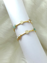 Butterfly Initial Rainbow Kada 6 Grams a Single Piece, 18KT Gold