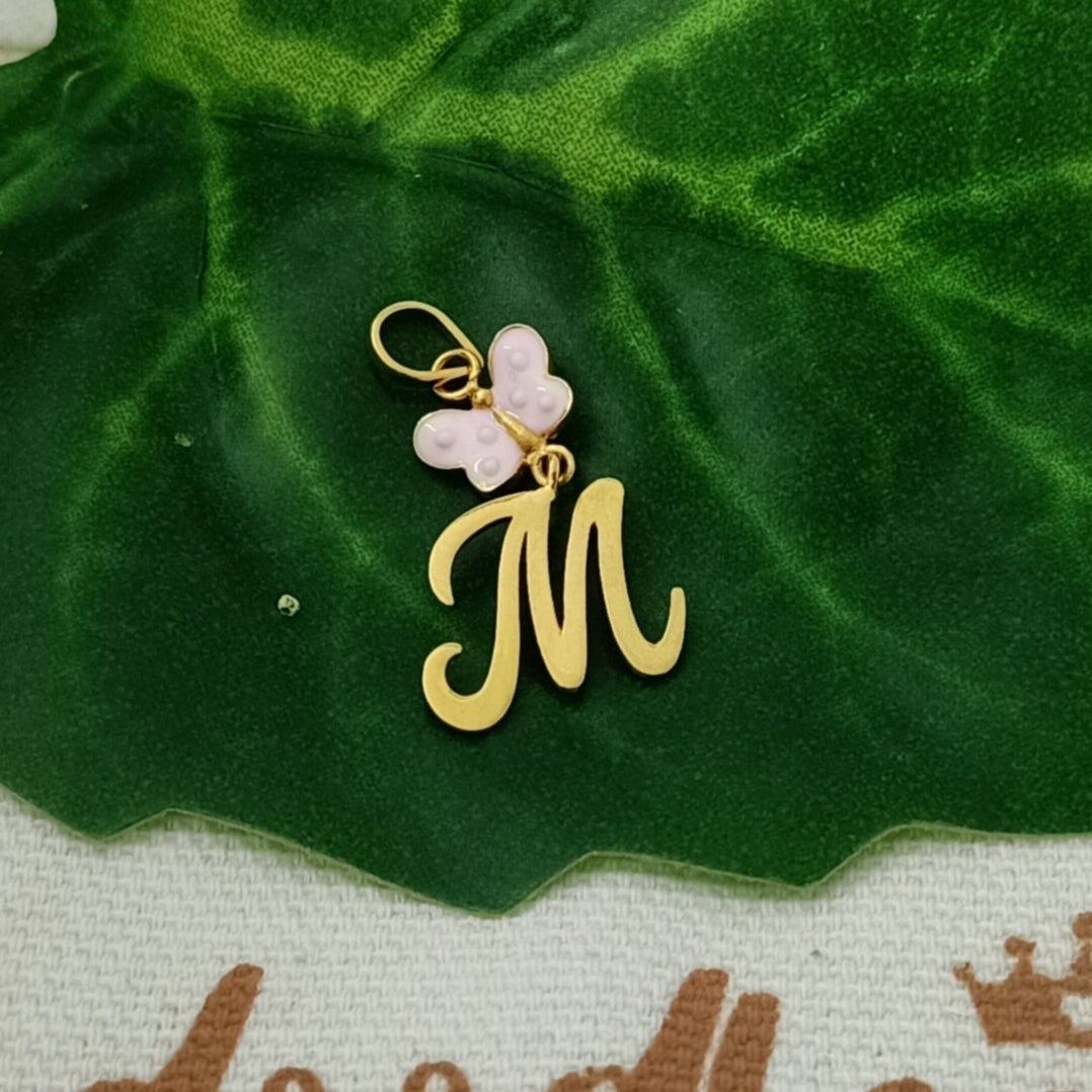 Initial With Butterfly Bracelet 1.15 Grams