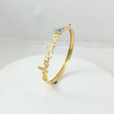Personalize Kada With Evil Eye 9.5 Grams, 18KT Gold
