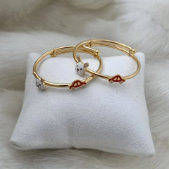 Hop & Go Gold Kada for Boys 4.16 grams single piece, 18KT Gold