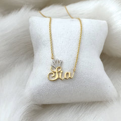 Diamond Name Neckpiece 5.5 grams, 18KT Gold