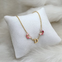 Butterfly Initial Neckpiece 4.8 grams, 18KT Gold