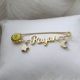 Personalised Solar System Lapel Pin 4.55 grams, 18KT Gold