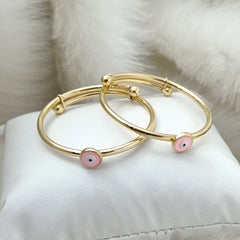 Evil eye Kada 3.7 grams for a Single Piece, 18KT Gold