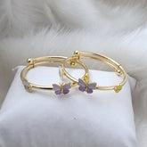 Cupcake butterfly and flower kada 5.3 grams a Single Piece, 18KT Gold