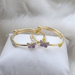 Cupcake butterfly and flower kada 5.3 grams a Single Piece, 18KT Gold