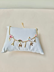 Alphabet Charm Necklace 8.3 Grams, 18KT Gold