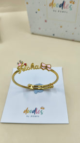 Personalized Name Bangle 6.5 Grams, 18KT Gold