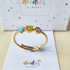 Animal Friends Charm Kada 6.03 Grams Single Piece, 18KT Gold