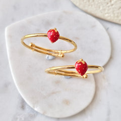 Strawberry Delight Bangles 4.5 Grams Single Piece, 18KT Gold