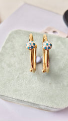 Hexagon Enamel Baby Bangles 5 Grams a Single Piece, 18KT Gold