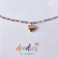 Link & Love Heart Bracelet 0.770 grams, 18KT Gold