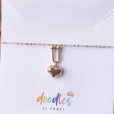 Heart charm Bracelet 0.73 grams, 18KT Gold