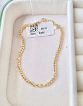 classic gold bead bracelet 1.25 grams, 18KT Gold