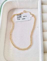classic gold bead bracelet 1.25 grams, 18KT Gold
