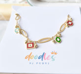 Multi-Color Evil Eye Bracelet 4.34 grams, 18KT Gold