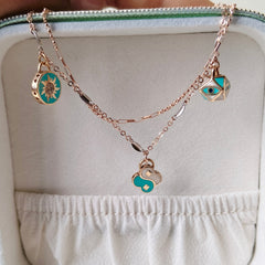 Layered Charm Bracelet 5.77 grams, 18KT Gold