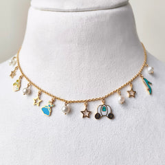 Cinderella Dreams Charm Necklace 5.8 Grams, 18KT Gold