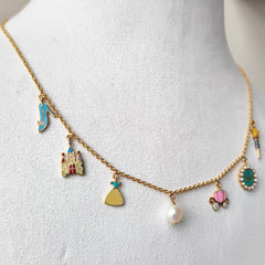 Royal Fantasy Charm Necklace 6.54 Grams, 18KT Gold