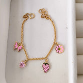 Strawberry Garden Charm Bracelet 3.51 Grams, 18KT Gold