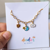 Sunshine Sky Charm Bracelet 3.1 Grams, 18KT Gold