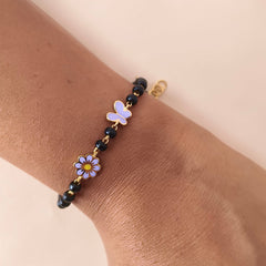 Lilac Butterfly Bloom Nazariya 3.98 a Pair Grams, 18KT Gold