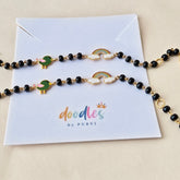 Rainbow Chirp Nazariya a Pair 3.98 Grams, 18KT Gold