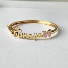 Pink Bow Kada 9.4 grams, 18KT Gold