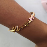 Pink Bow Kada 9.4 grams, 18KT Gold