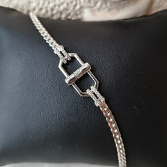 Elegance Link Silver Bracelet 6.95 Grams, Silver